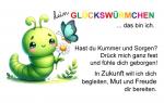 10 Spruchkarten WÜRMCHEN Nr. 1 "Karte mit Spruch"
